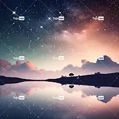 Ai产生的 宇宙 山 星星 背景 地球 天文学 月亮 空间