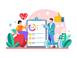 People Living A Healthy Lifestyle Illustration concept.