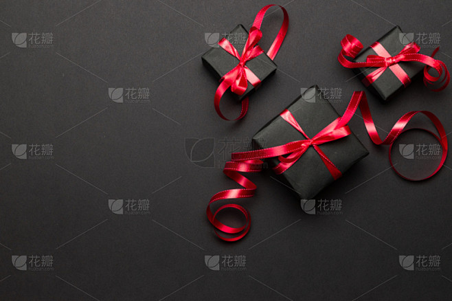 贺卡,边框,礼物,新年,黑色背景,圣诞礼...