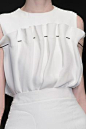 White top with soft gathers; close up fashion details // J. JS Lee Fall 2015