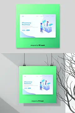 商务数医疗任务插画矢量素材