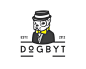 DOGBYT标志 狗 动物 单片眼镜 西装 优雅 绅士 帽子 领结 商标设计  图标 图形 标志 logo 国外 外国 国内 品牌 设计 创意 欣赏