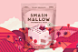 SmashMallow棉花糖包装设计 | 优美的插画设计，看起来很诱人-古田路9号-品牌创意/版权保护平台