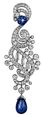 Cartier's Sapphire & Diamond TS Ear Pendant