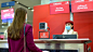 Biometric technology at an Emirates check-in desk At Dubai International airport