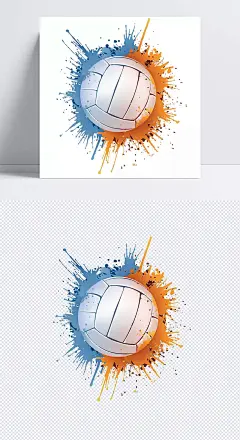 排球|排球,运动海报素材,运动器材,器材,运动,体育运动,健身,体育用品,体育锻炼,体育,体育器材,黑迹,彩色墨迹,蓝色黑迹,橙色墨迹,卡通元素,手绘/卡通