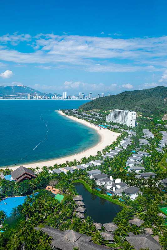 越南芽庄珍珠岛海湾酒店别墅区图片素材