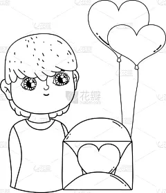 男孩,可爱的,氦,儿童,气球,男人,白昼,概念,性格,爱