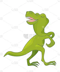 矢量卡通插图:暴龙或霸王龙孤立。霸王龙是白垩纪晚期的虚骨龙类兽脚亚目恐龙。有趣的霸王龙