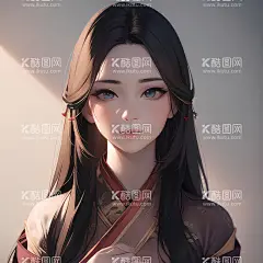 插画美女古风汉服动漫人物头像  - 源文件下载【酷图网】插画,美女,古风,汉服,动漫,人物,头像,长发,手绘