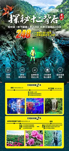 山水苗族贵州苗寨景点梵净山旅游海报