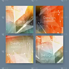 摘要构图，橙色名片集，销售信息文本，优雅的几何字体纹理，小册子标题表，创意人物图标，射线丛，外太空传