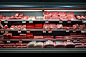 鲜嫩新鲜肉类生鲜货架摄影图