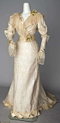 silk wedding gown, phila., 1890s