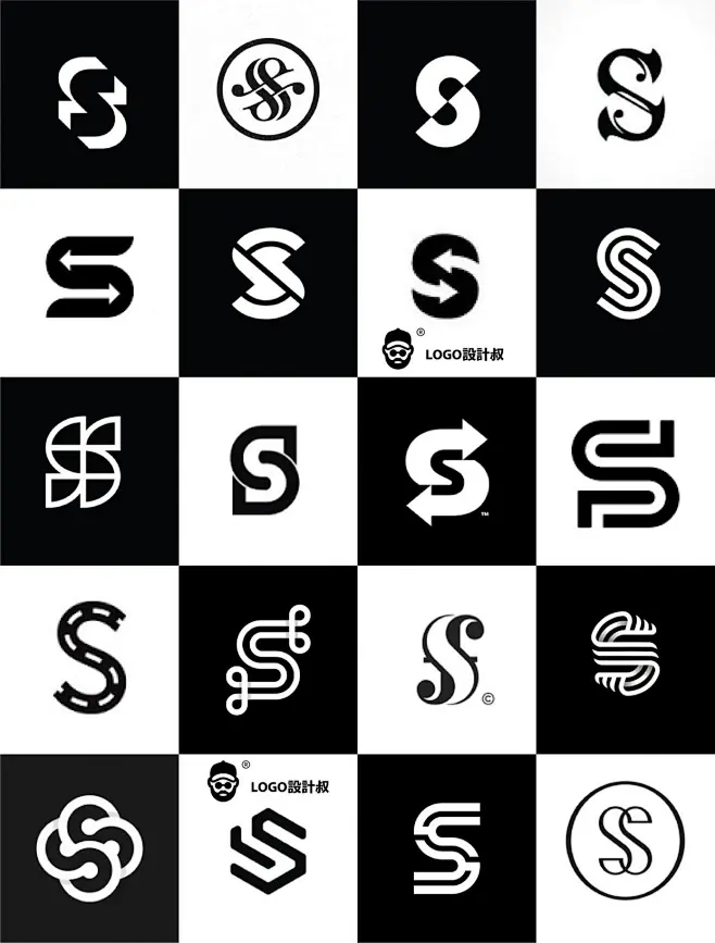 灵感采集⭐300个字母 S元素图形logo设计分享-花瓣网