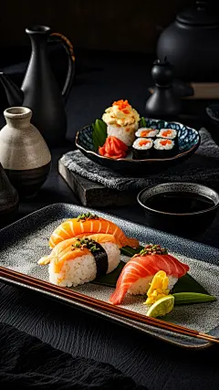 寿司饭团料理日本新鲜美食日式美味