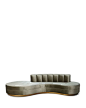 Layla Chanel Tufted Curved Sofa