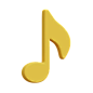 Musical Note  3D Illustration