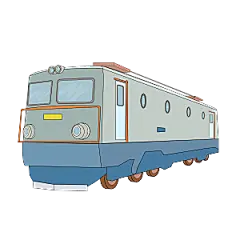 地铁火车高铁免扣插画元素