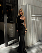 Instagram post with the caption: Bold, sleek, and just a little bit daring  @carlyellen styles ...