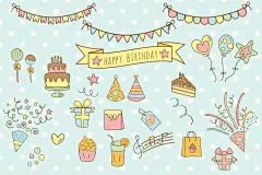 生日快乐 生日 快乐 手绘 设计素材