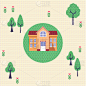 公园,大学,轮廓,传统,人,建筑外部,房屋,风景,图像