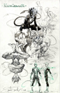 Astonishing X-Men Nightcrawler sketches by Simone Bianchi