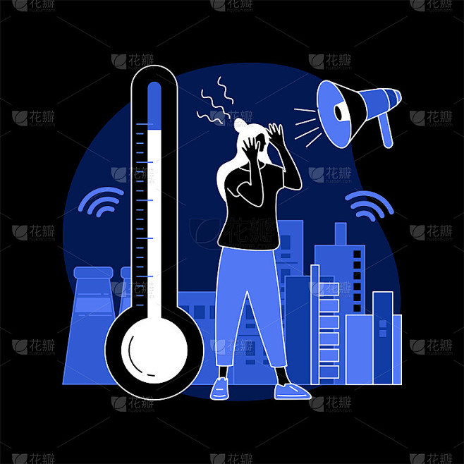 高压力水平抽象概念矢量插图。