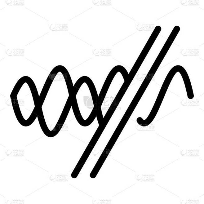 隔音图标,轮廓样式