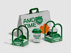 #logo设计##插画设计#AMORETIME-饮品店品牌全案设计，个性趣味！designby：曹操取经Design​​​​