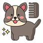 宠物美容icon ai矢量插画图标 png免抠素材 svg网页ui设计模板