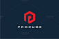 Procube  - 字母P标志通过@creativemarket yopie： 