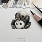 #插画狂想# 来自插画师 Julia Las 细腻的手绘小动物 ​​​​