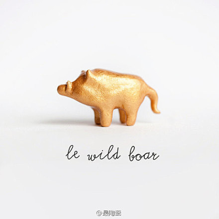 手绘粘土动物