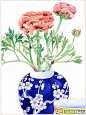 ranunculus in a ginger jar by Mango Frooty