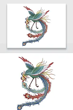 中式传统文化凤凰设计png