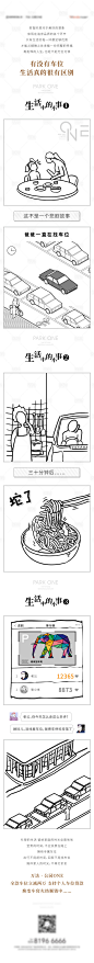 手绘插画线稿长图价值点车位地产-源文件