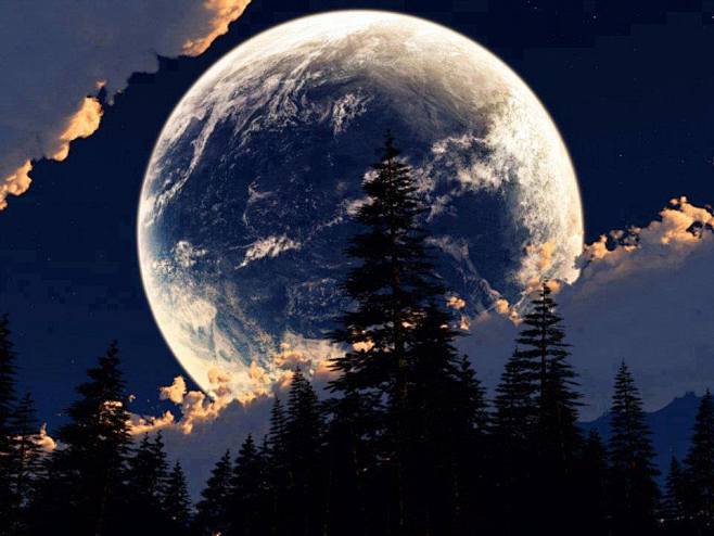美麗的月。 #夜色#