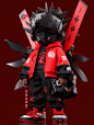 Midjourney 概念潮玩！9 款黑红武士 IP 形象设计欣赏