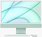 iMac 24 英寸 : 新一代 iMac，七种亮丽色彩，超乎想象的纤薄设计，24 英寸 4.5K 视网膜显示屏，Mac 中出类拔萃的摄像头、麦克风和扬声器，由 Apple M1 芯片强势驱动。