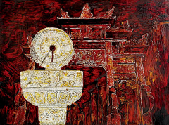 ~小迷糊~采集到中国元素——漆画~版画~岩彩