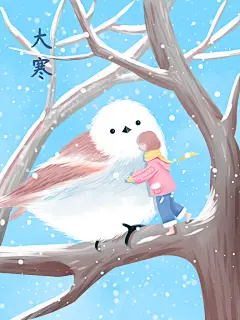 创意大气冬季插画背景