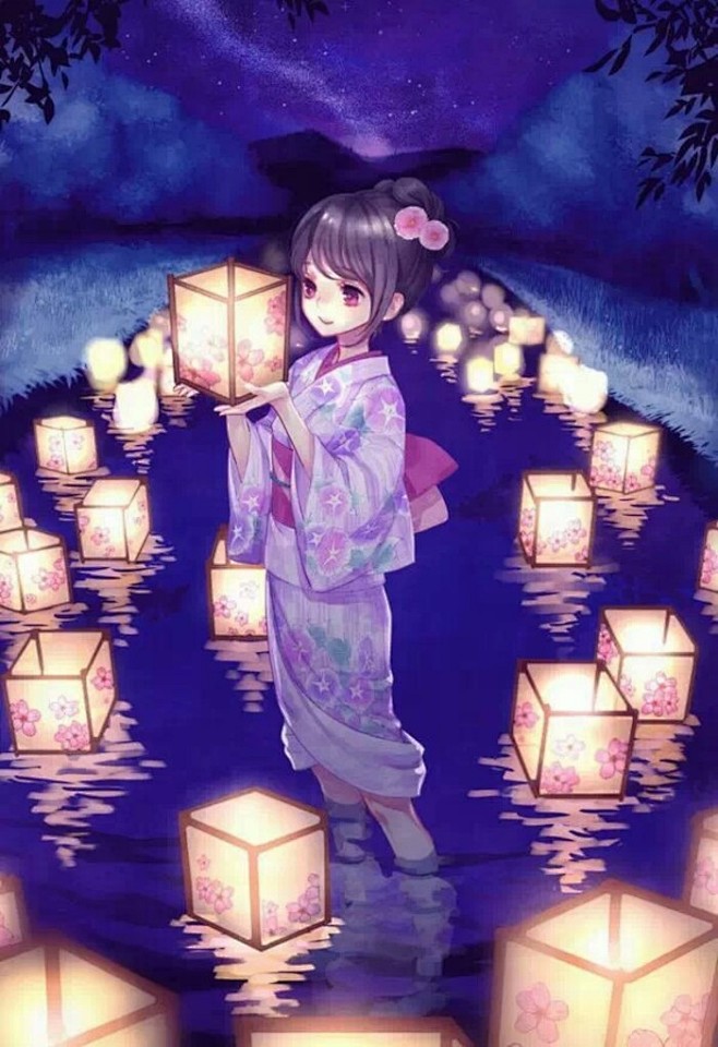 和服 少女 动漫 二次元 唯美
