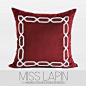 MISS LAPIN新古典/样板房沙发靠包抱枕/红色边框立体手工绣珠方枕-淘宝网