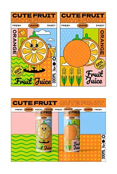 水果快消品饮料包装插画-古田路9号-品牌创意/版权保护平台