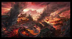 中国风场景气氛图古风山水建筑武侠仙侠CG原画游戏美术素材