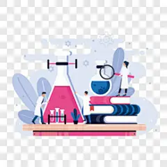扁平风科学化学实验矢量素材卡通手绘PNG图片➤来自 PNG搜索网 pngss.com 免费免扣png素材下载！