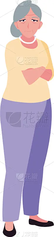 白昼,祖父母,幸福,扁平化设计,分离着色,可爱的,祖母,人,问候,庆祝