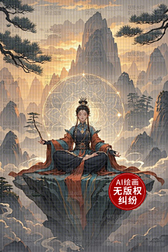 AI版权图库采集到【原创】古风女 仙侠