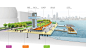 Section perspective drawing of the street, panorama, and waterfront paths